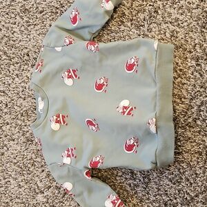 Miles The Label Kids Santa Print Green Sweatshirt